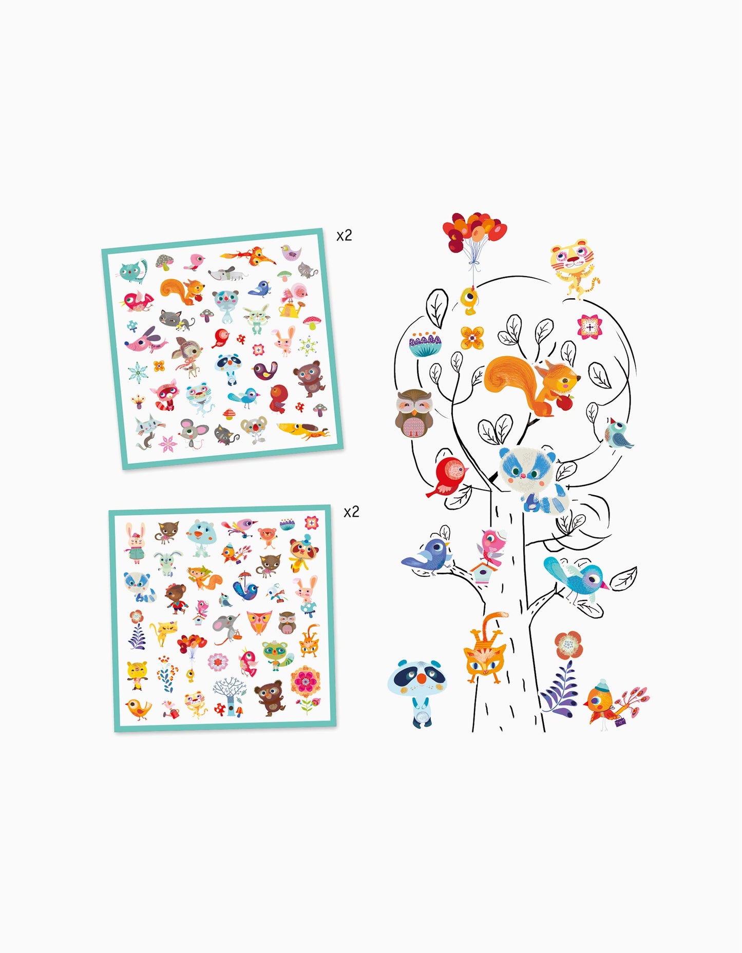 160 Little Friends Stickers | Djeco 