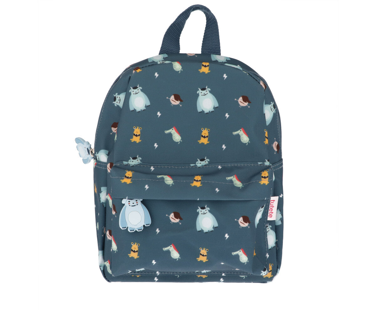 mochila infantil para bebés e crianças no tema Little Monsters da marca Tutete