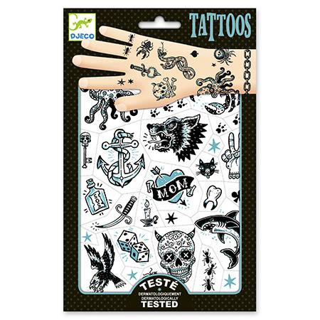 kit de tatuagens temporárias cool kids da marca djeco