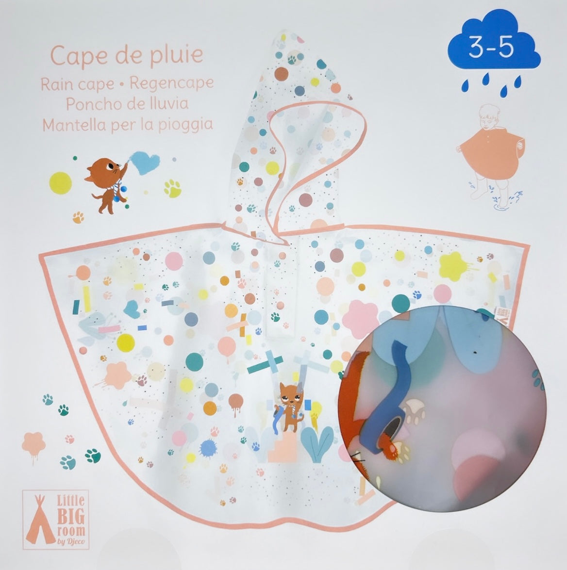 Capa de Chuva Cat 3-5 anos | Djeco