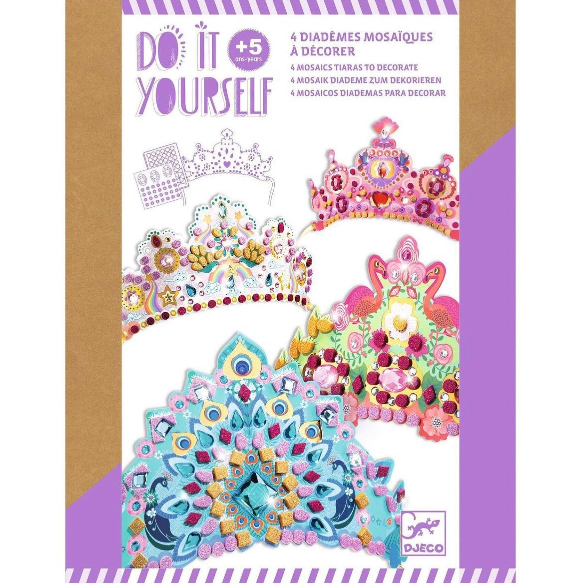 kit do it yourself brinquedo criativo para criar tiaras de princesa da marca Djeco